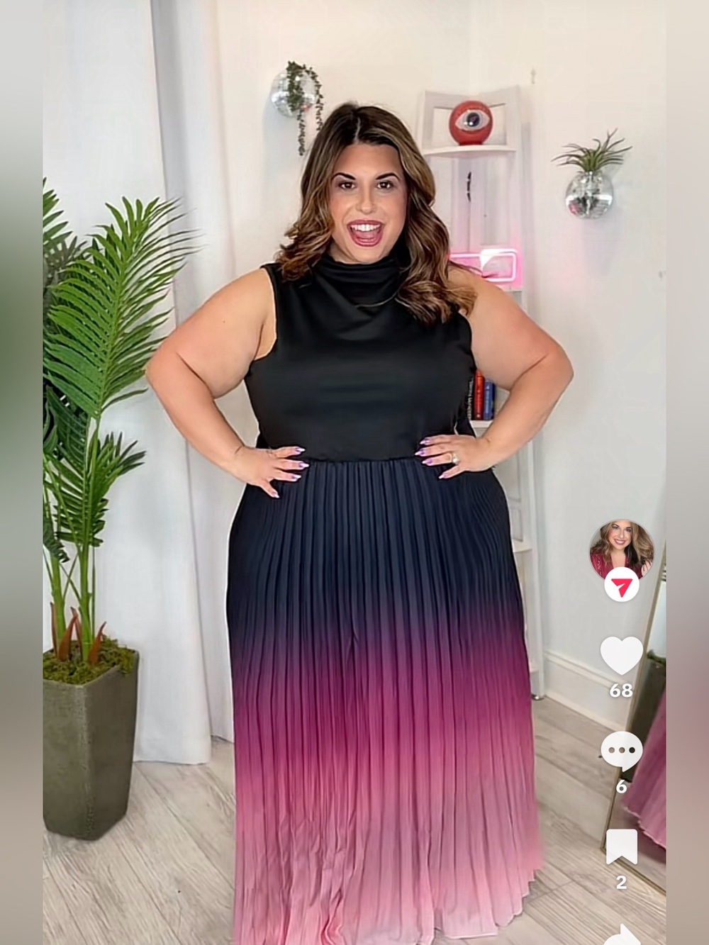 Plus Ombre Sleeveless Maxi Dress